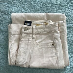 Maeve Women's Wide Leg Light Cream Jeans